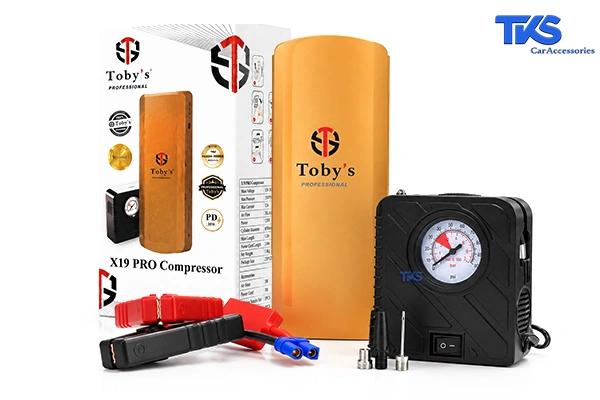 جامپ استارتر خودرو Toby’s X19 Pro Compressor | پاوربانک و کمپرسور باد خودرو