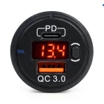شارژر پورت USB توکار خودرو کد TK25