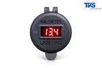 شارژر پورت USB توکار خودرو کد TK25
