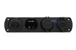پنل پورت USB و فندکی خودرو کد TK34 - نمای روبرو